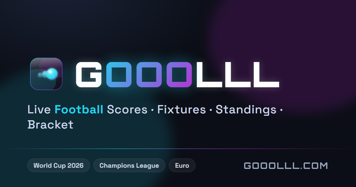 Gooolll — Live Football Scores, Fixtures & Standings